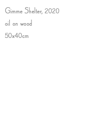 Gimme Shelter, 2020 oil on wood 50x40cm