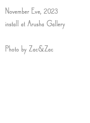 November Eve, 2023 install at Arusha Gallery Photo by Zac&Zac 