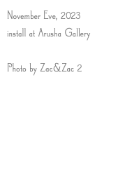 November Eve, 2023 install at Arusha Gallery Photo by Zac&Zac 2