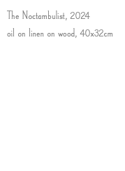 The Noctambulist, 2024 oil on linen on wood, 40x32cm