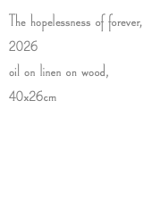 The hopelessness of forever, 2026 oil on linen on wood, 40x26cm