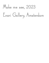 Make me see, 2023 Enari Gallery, Amsterdam 
